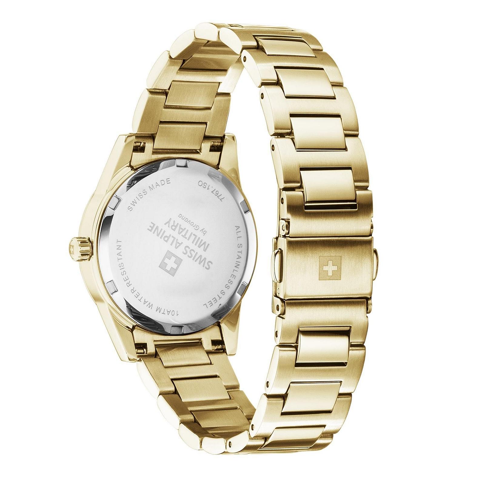 Женские аналоговые кварцевые часы Swiss Alpine Military Stainless Steel, браслет 7767.1114SAM, фото №3