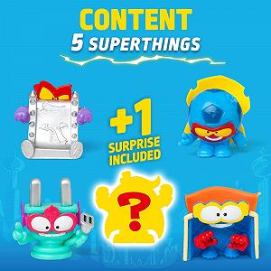 Набор фигурок Superthings Kazooom Power Battle, 5 штук (включает 1 фигурку-сюрприз и 1 серебряного капитана) synthetic.ua - Фото 1