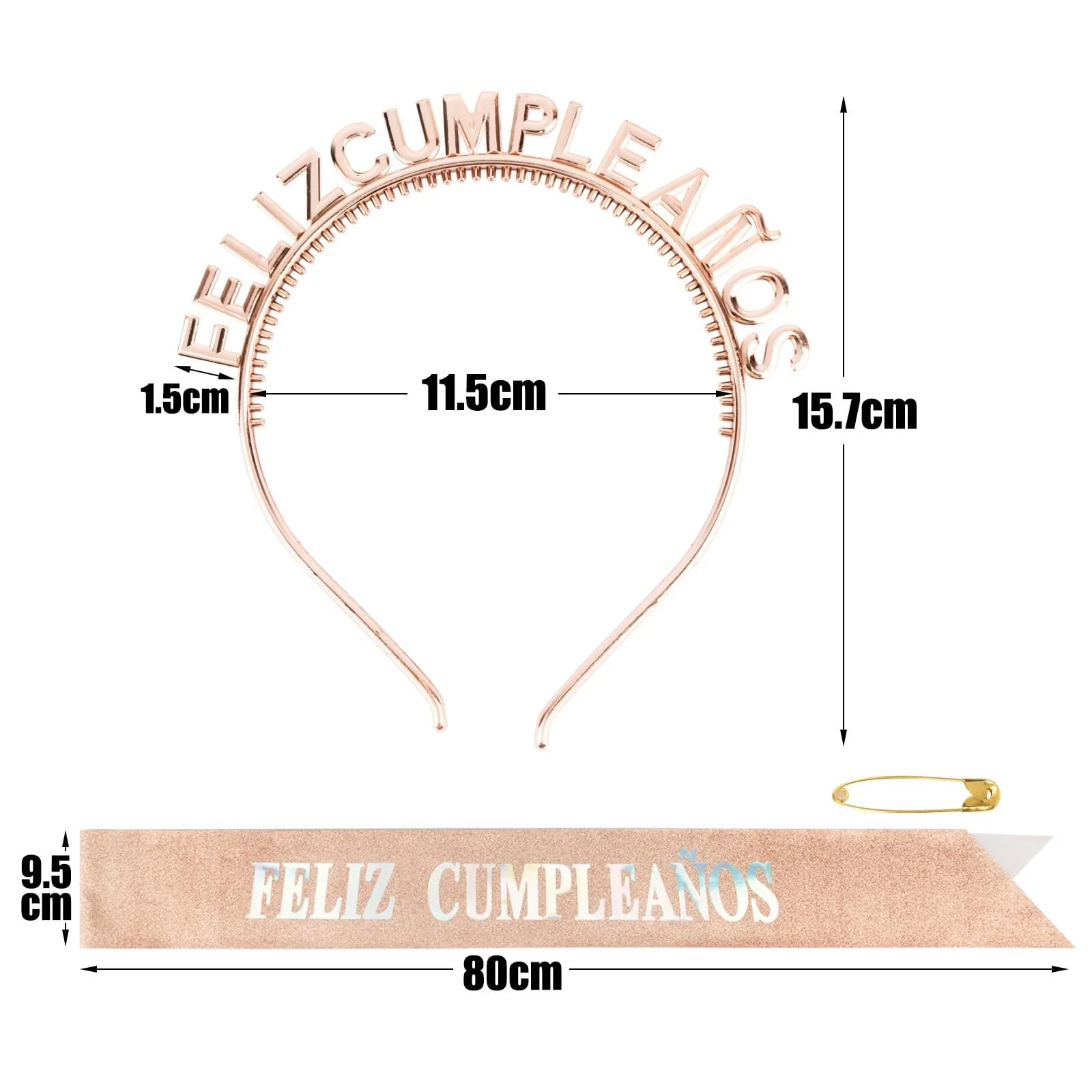 Обруч на голову Іспанська З Днем народження, фото №2
