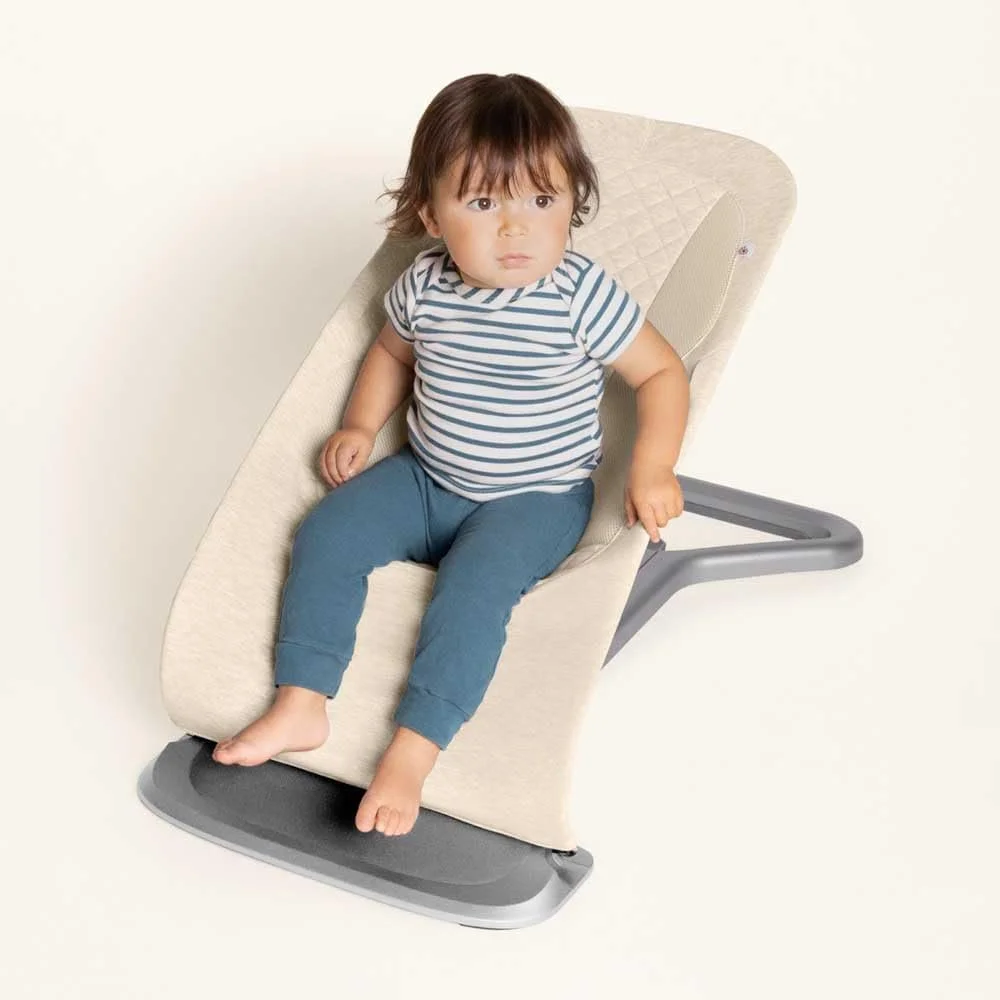 Детский шезлонг Ergobaby 3-в-1 Evolve Bouncer с рождения до малышей качели с вкладышем для новорожденных Кремовой, фото №5