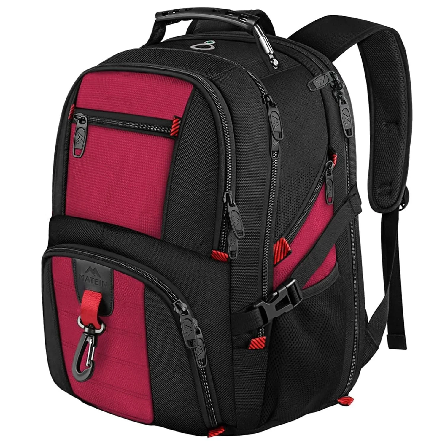 Рюкзак для ноутбука MATEIN Large 17.3 дюйма Waterproof Anti Theft Red, фото №1