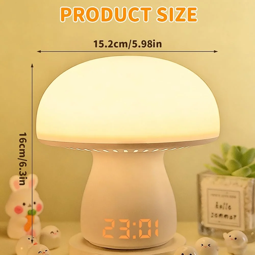 Настільна лампа LED Бездротова з годинником та таймером димована, фото №7