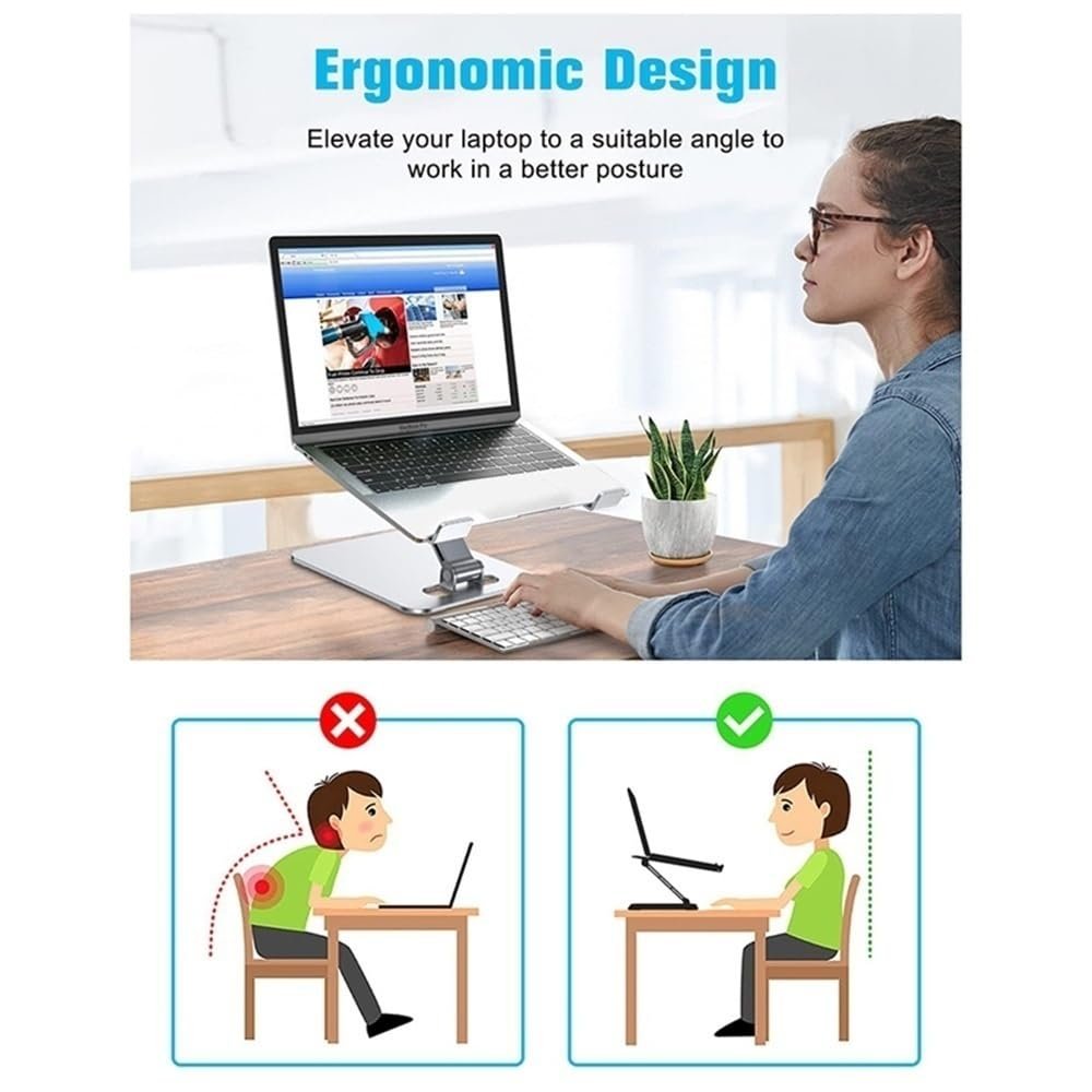 Подставка для ноутбука, эргономичная складная подставка для ноутбуков и планшетов 10-16 дюймов, фото №4 Подставка для ноутбука, эргономичная складная подставка для ноутбуков и планшетов 10-16 дюймов, фото №4