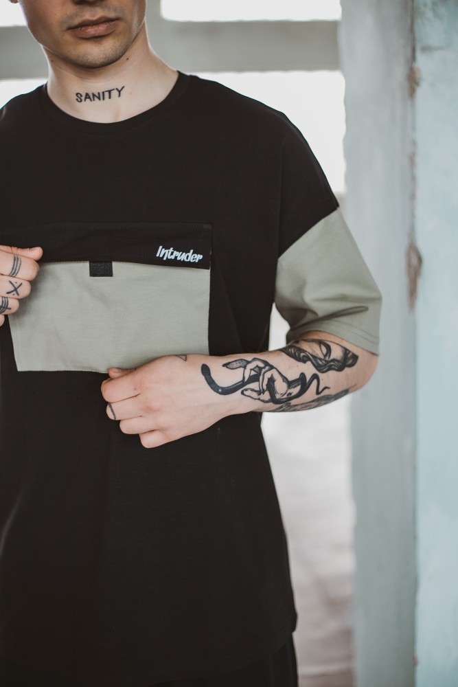 Футболка FreeDom черная с оливкой, фото №6