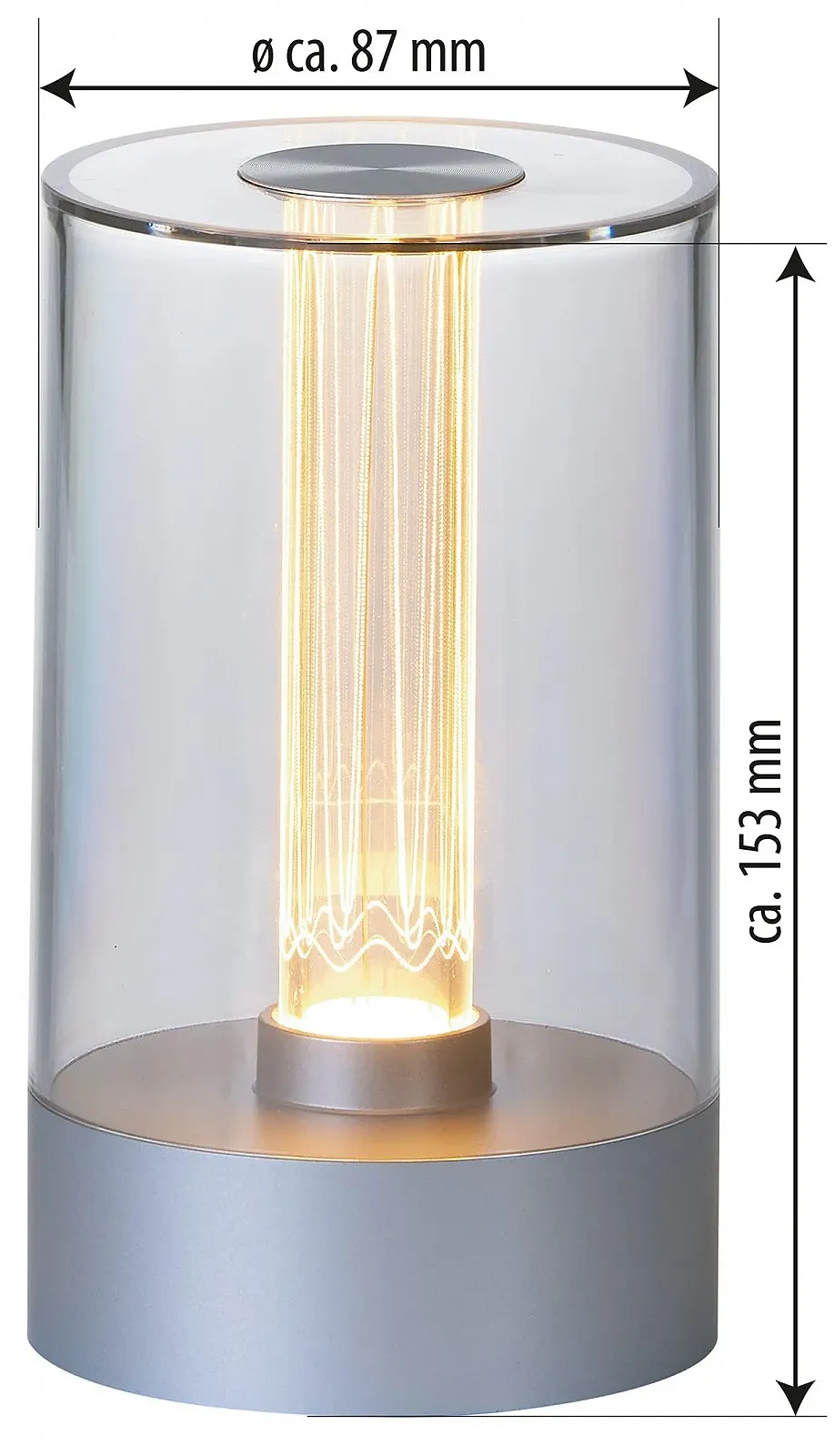 Настільна світлодіодна лампа Northpoint Design 1800 мАг Сенсорний вимикач 20 лм Сріблястий, фото №2