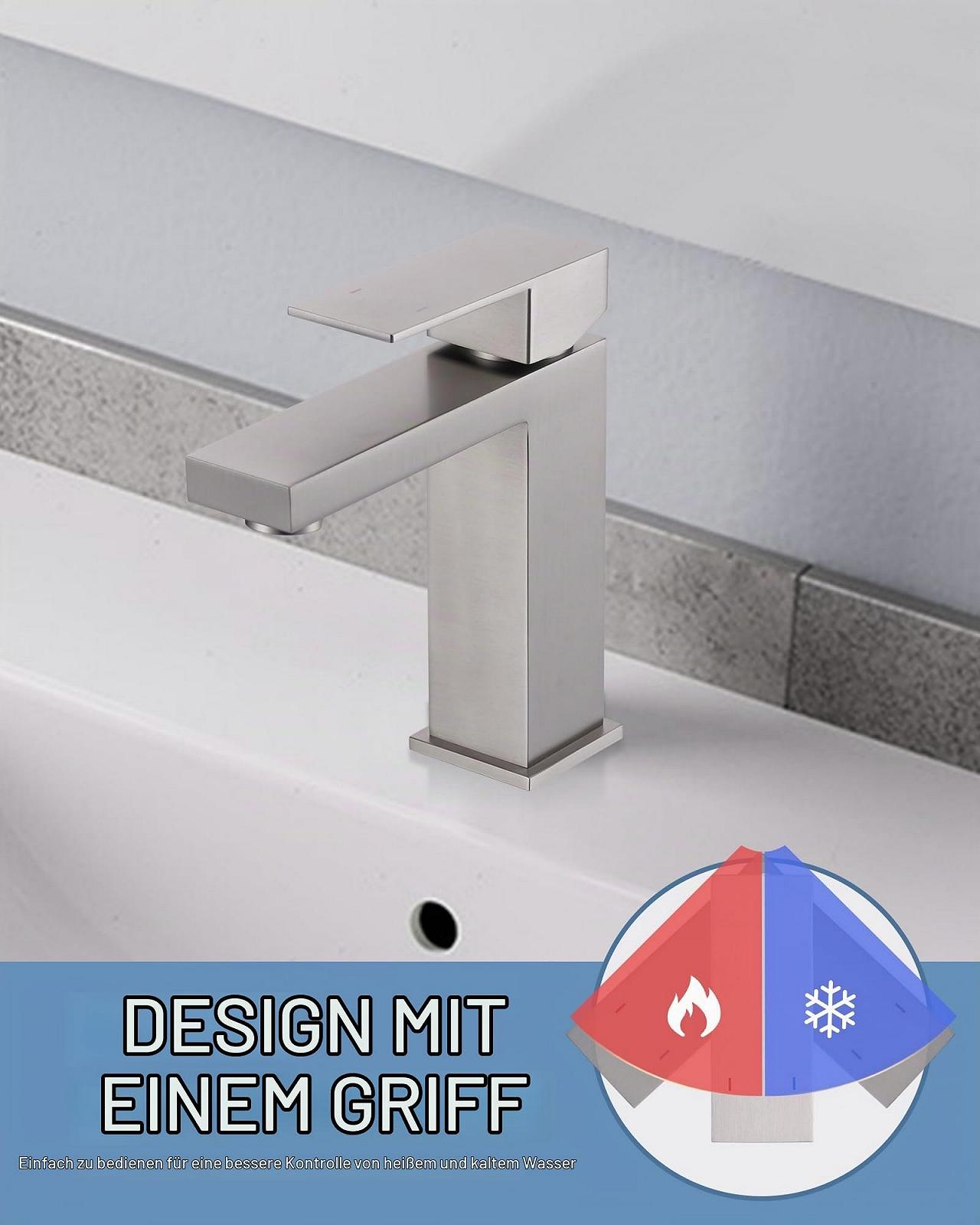 Смеситель для ванной ARCORA 304 Stainless Steel Brushed Nickel, фото №3