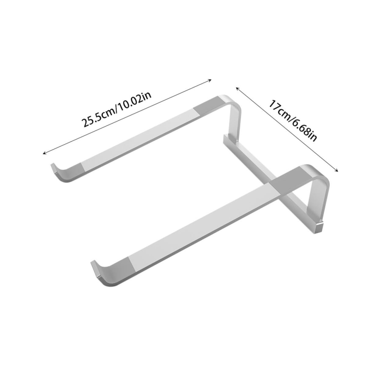 Подставка для ноутбука Sewroro Алюминиевая Настольная Подставка-Держатель с Нескользящей Силиконовой Защитой Легкая Стабильная Подставка для Ноутбука с Теплоотдачей для ПК и Планшета Серебряная, фото №2