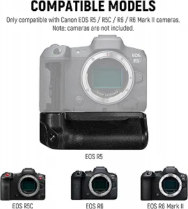 Аккумуляторный блок NEEWER BG-R10 совместим с Canon EOS R5 R5C R6 R6 Mark II Black synthetic.ua - Фото 1