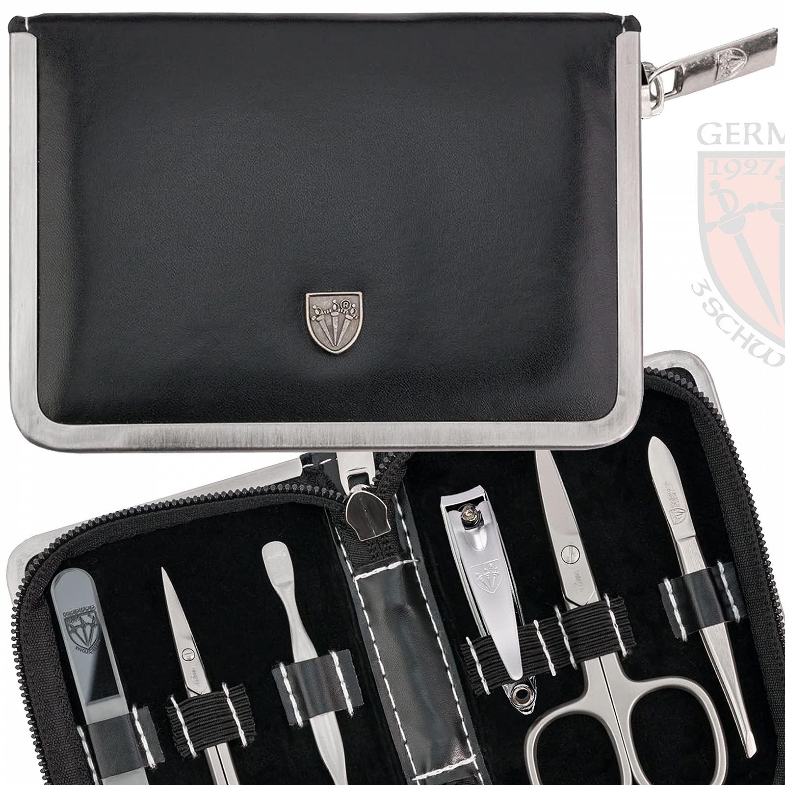 Набір для манікюру та педикюру DREI SCHWERTER Germany Ferrara 6 предметів, штучна шкіра, чорний, фото №2 Набір для манікюру та педикюру DREI SCHWERTER Germany Ferrara 6 предметів, штучна шкіра, чорний, фото №2