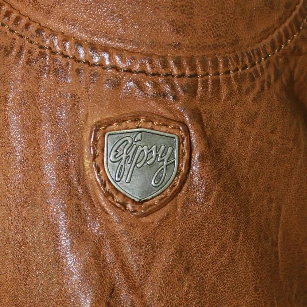 Шкіряне пальто Gipsy Lamb Nappa Cognac, фото №8