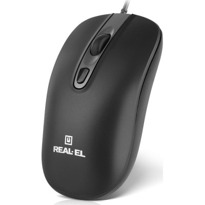 Мышка REAL-EL RM-222 USB Black/Gray (EL123200040), фото №3 Мышка REAL-EL RM-222 USB Black/Gray (EL123200040), фото №3