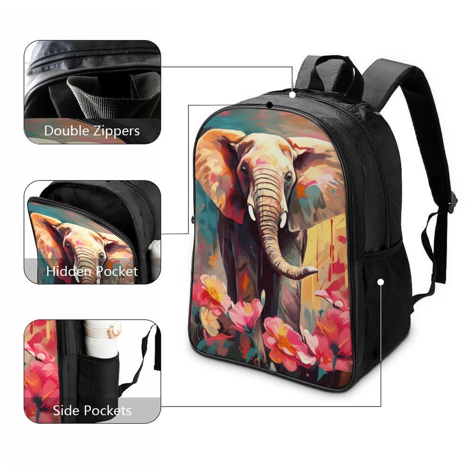 Школьный рюкзак MXRMXR Elephant 40x28x16см, фото №3