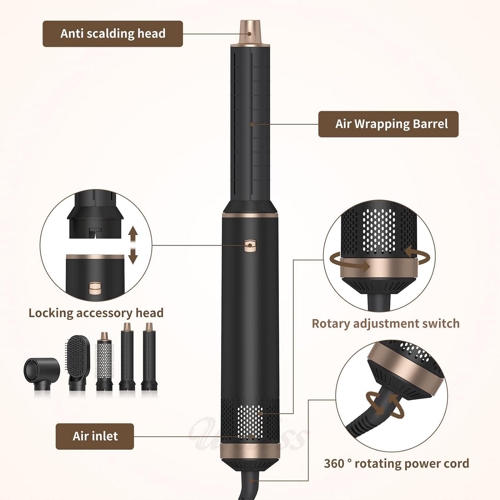 Стайлер для волосся 5 в 1 Airstyler 1000 Ват Automatic Curling Iron, фото №2 Стайлер для волосся 5 в 1 Airstyler 1000 Ват Automatic Curling Iron, фото №2
