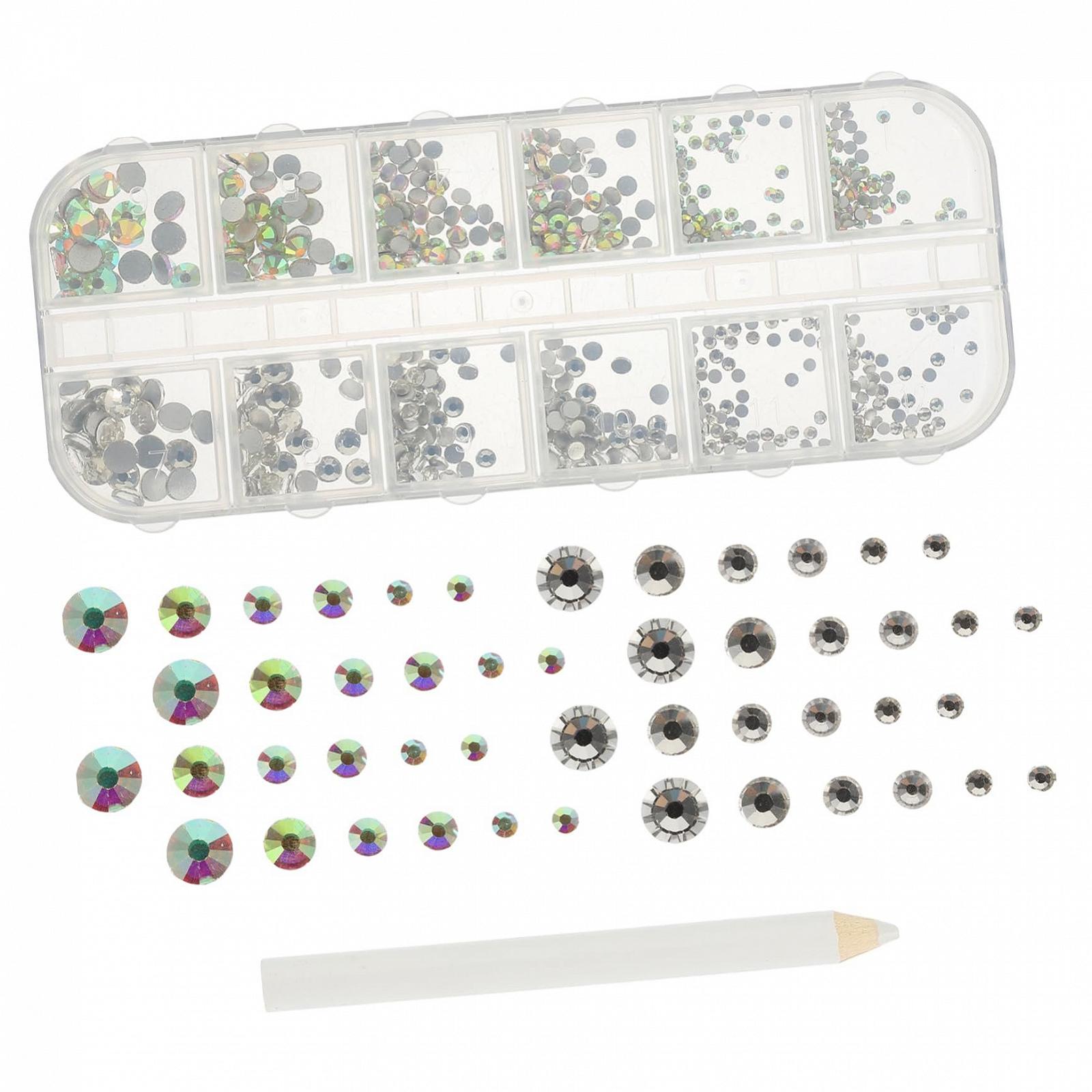 Стрази для нігтів PLAFOPE Flatback Змішаний колір, фото №1