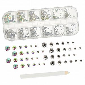 Стразы для ногтей PLAFOPE Flatback Смешанный цвет - Фото 1