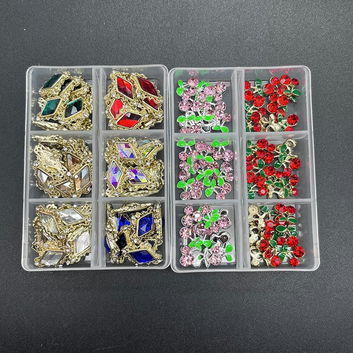 Планета Сатурн, 1 коробка, розкішні деталі для нігтів, дорогоцінні камені, фото №2