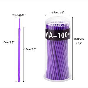 Набор Surplex 400 ватных палочек микрощетки фиолетовый synthetic.ua - Фото 1