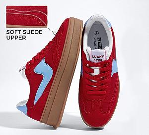Кросівки на платформі жіночі LUCKY STEP, повсякденні, шнурівка synthetic.ua - Фото 1