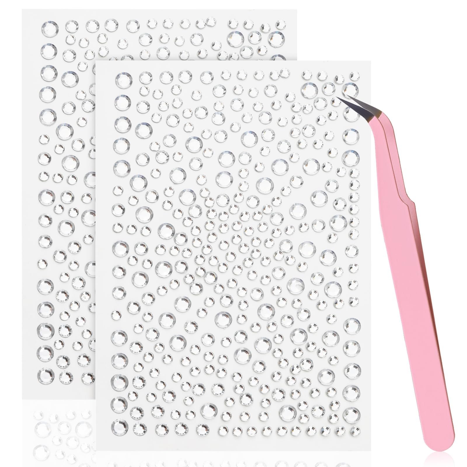 Стразы Круглые Серебристые 3/4/5 мм 646 шт, фото №1