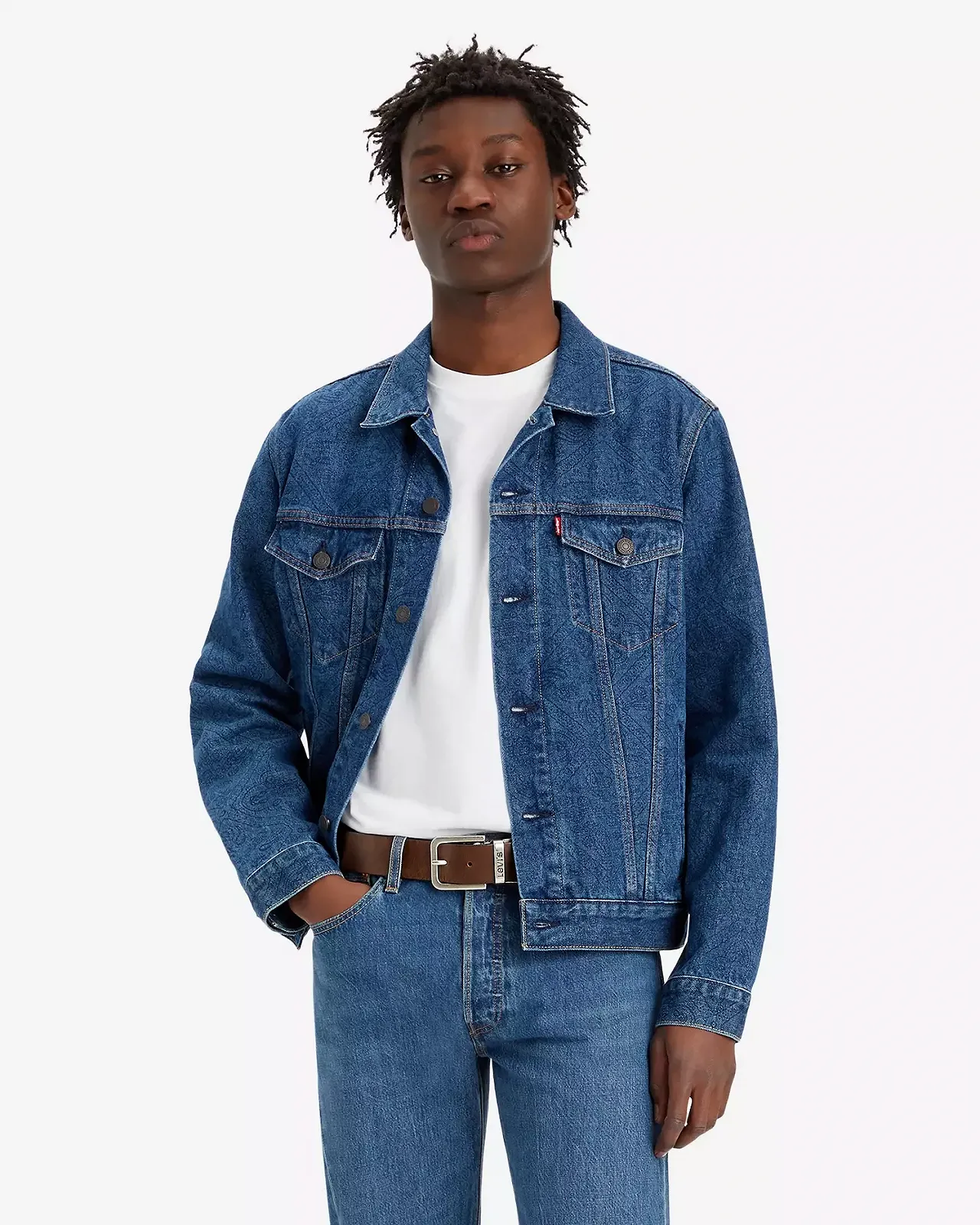 Мужская куртка Levis - The Trucker Jacket Watermarks Embossed - XS, фото №2 Мужская куртка Levis - The Trucker Jacket Watermarks Embossed - XS, фото №2