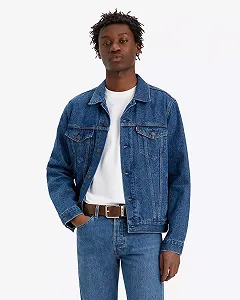 Мужская куртка Levis - The Trucker Jacket Watermarks Embossed - XS synthetic.ua - Фото 1