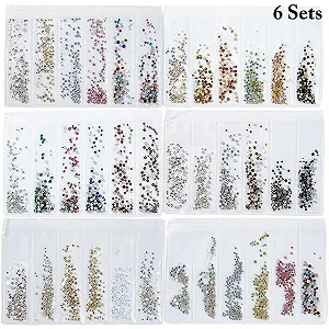 Прикраси для манікюру 3D-кристали напівкруглі Strassstein Ohne Edelstein, 6 шт synthetic.ua - Фото 1