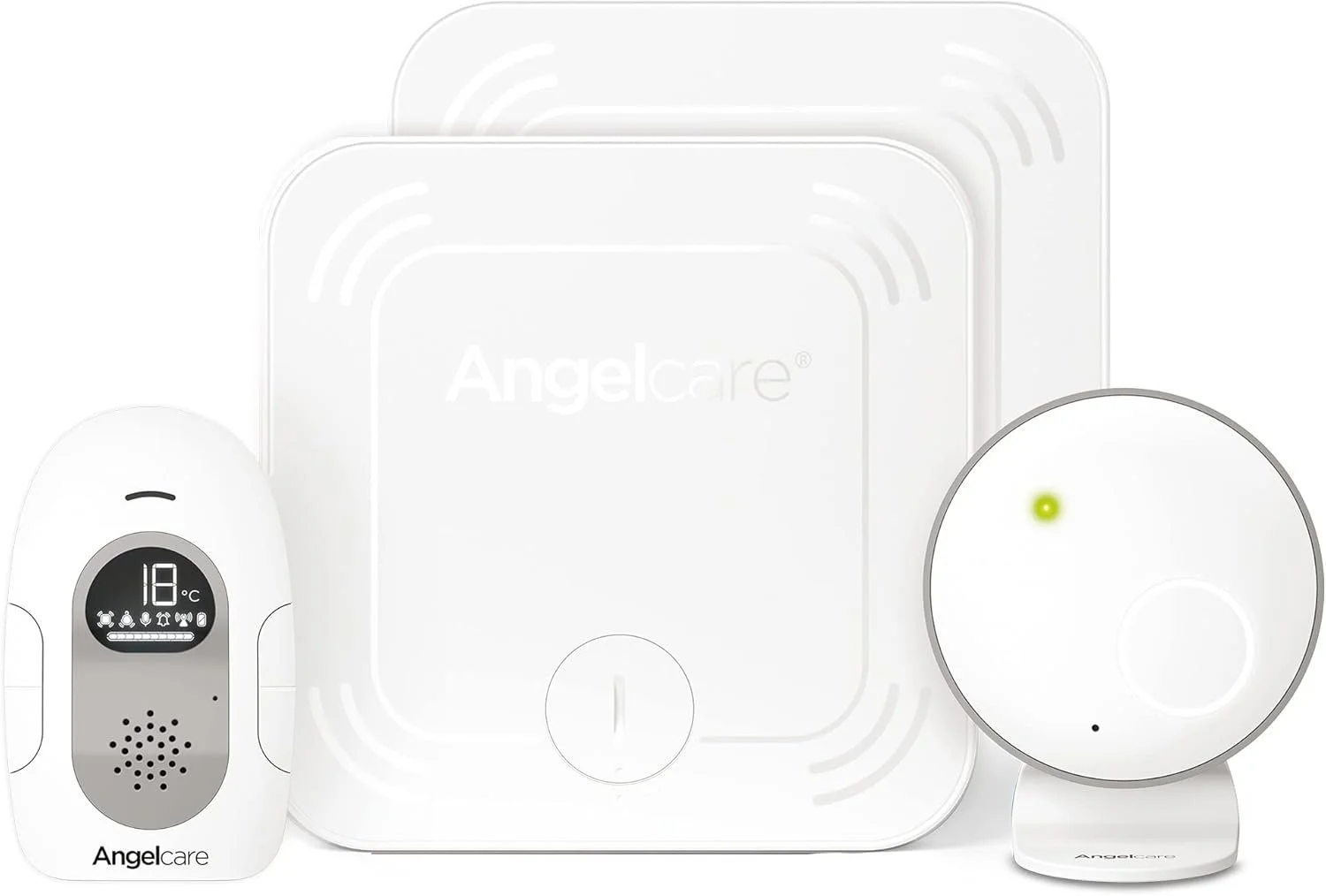Радионяня Angelcare SmartSensor Pro 2 Белый + 2 беспроводные сенсорные коврики, фото №1