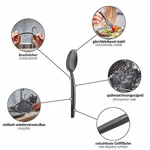 Ложка чайная Grizzly Plastic Set, 30 шт, многоразовые, антрацит synthetic.ua - Фото 1