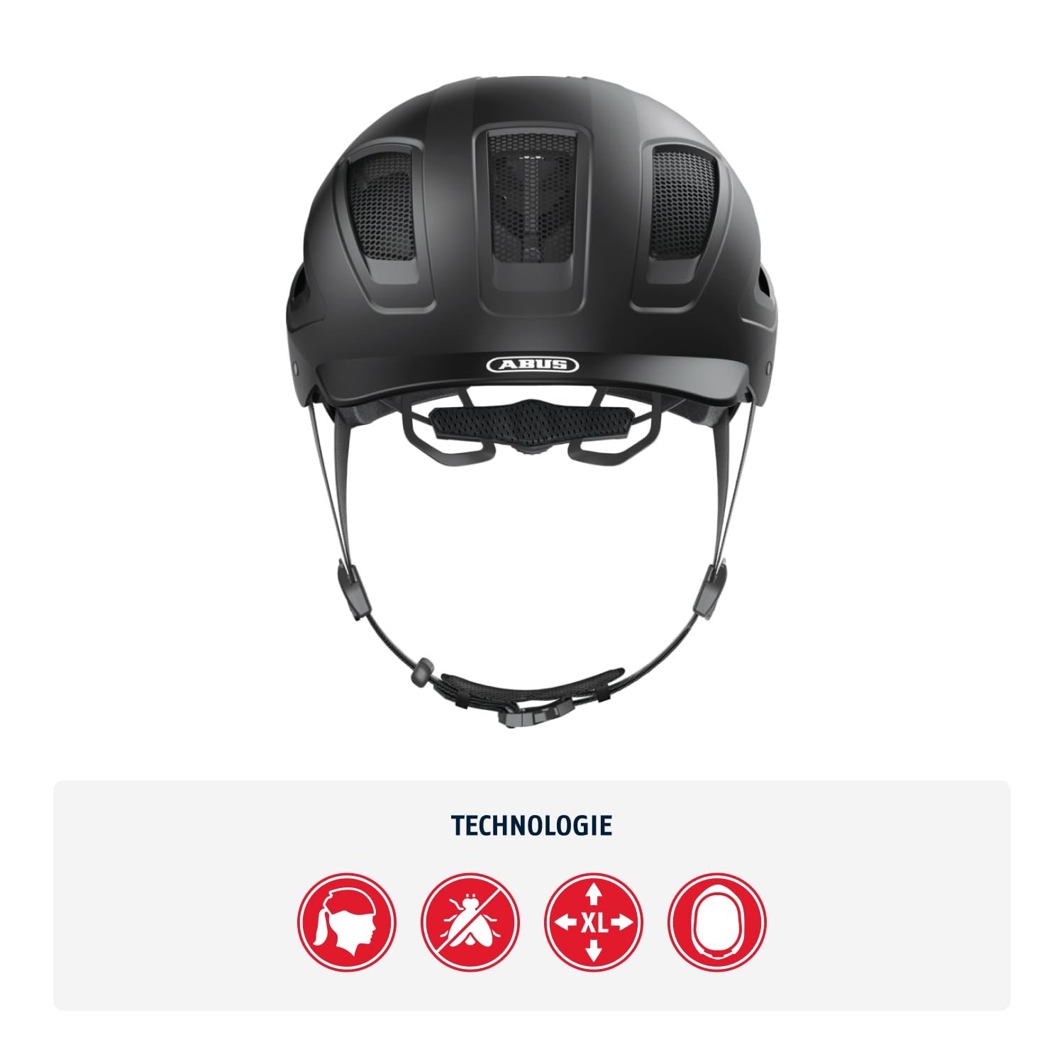 Шолом Міський ABUS Hyban 2.0 ABS із Заднім Ліхтарем Velvet Black, фото №2