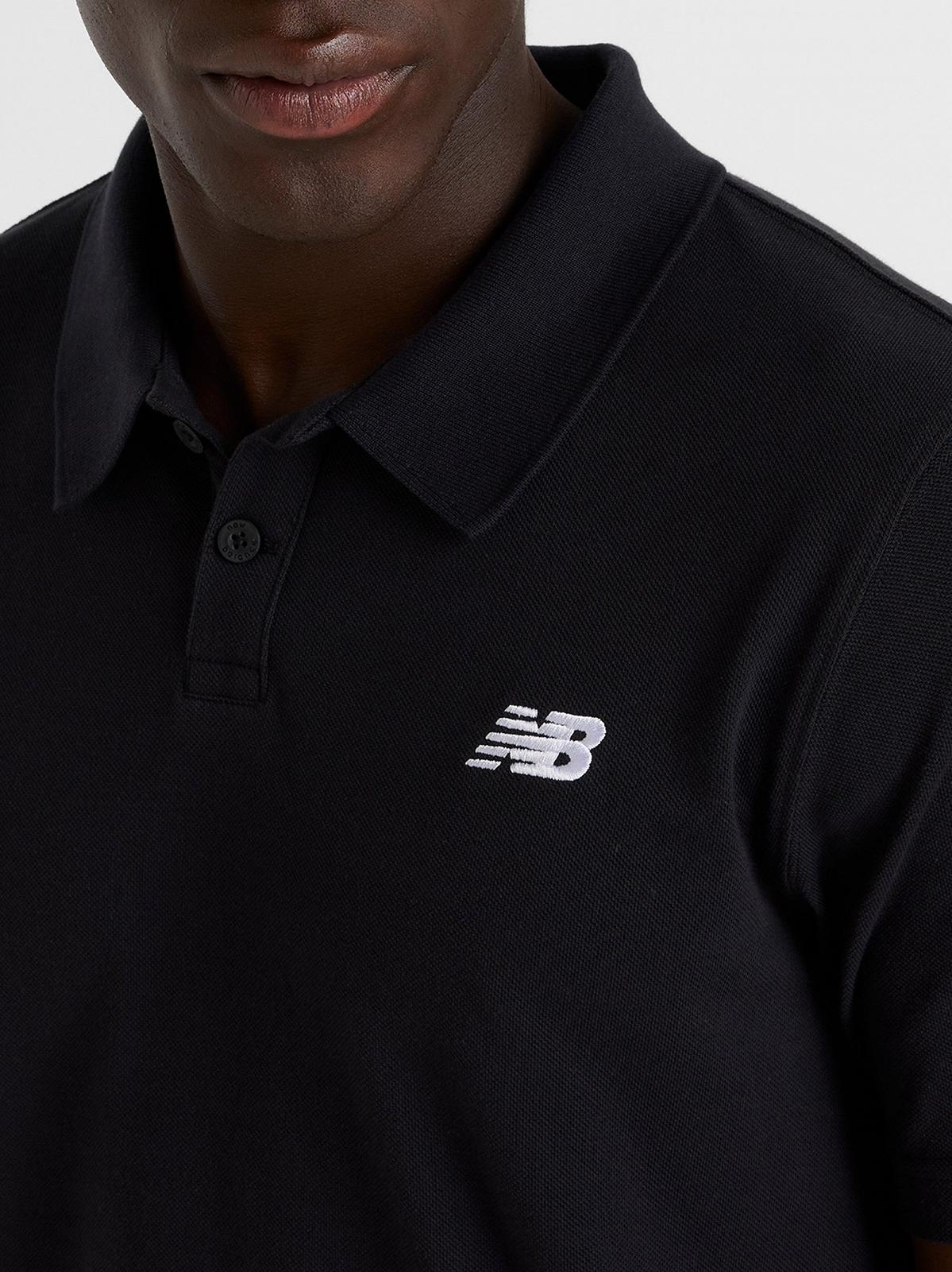 Футболка поло New Balance Cotton Pique MT51519BK Коричневый размер L, фото №6