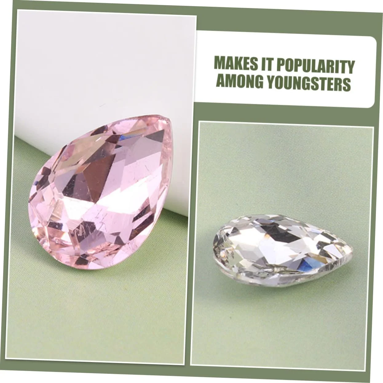 Капельные подвески PLAFOPE 150 шт. Розовые, белые, красные аксессуары для ногтей, блестящие украшения для ногтей, чехлов для смартфонов, фото №5