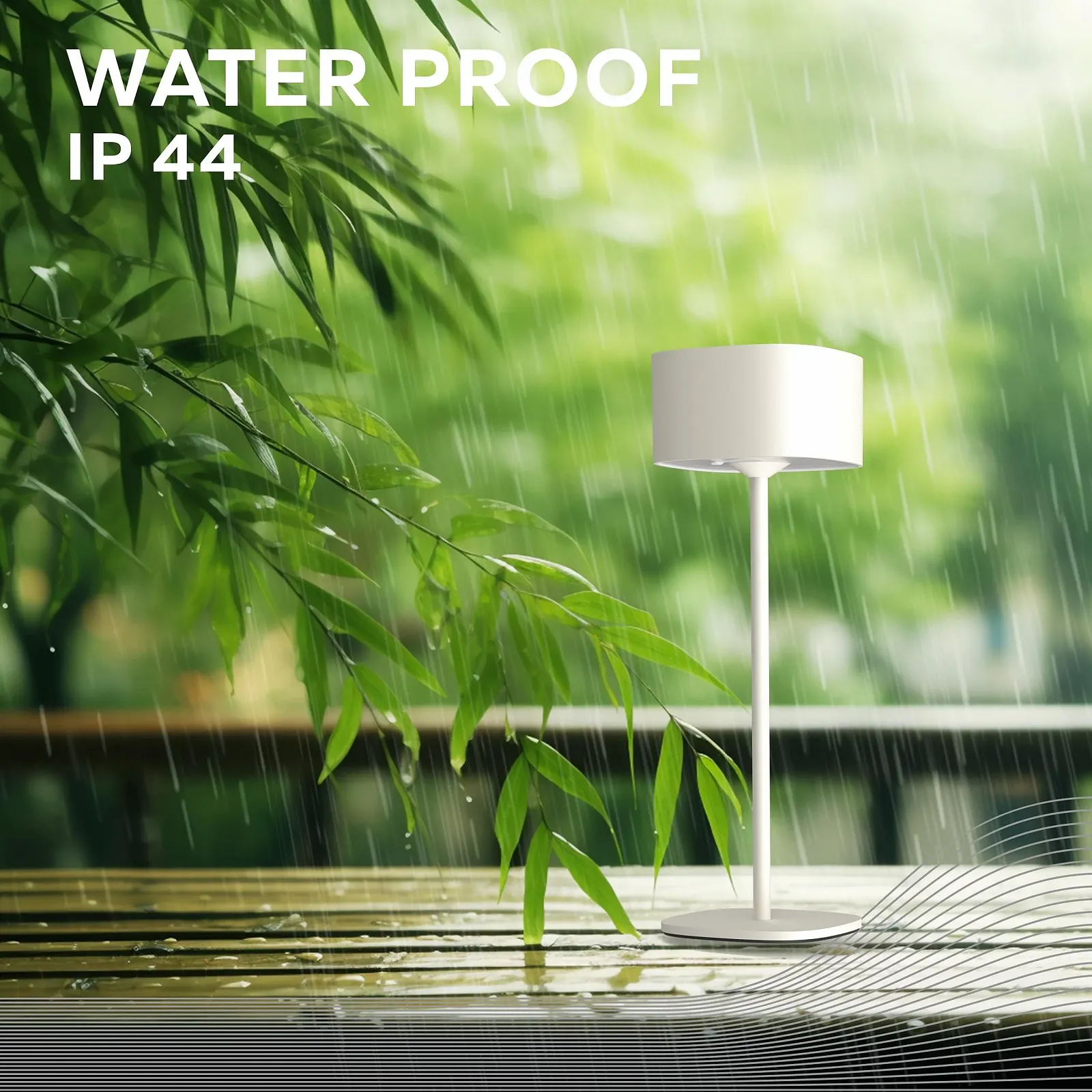 Настільна лампа CALEX Serino акумуляторна бездротова димована тепла біла водонепроникна алюмінієва Пісочна, фото №3