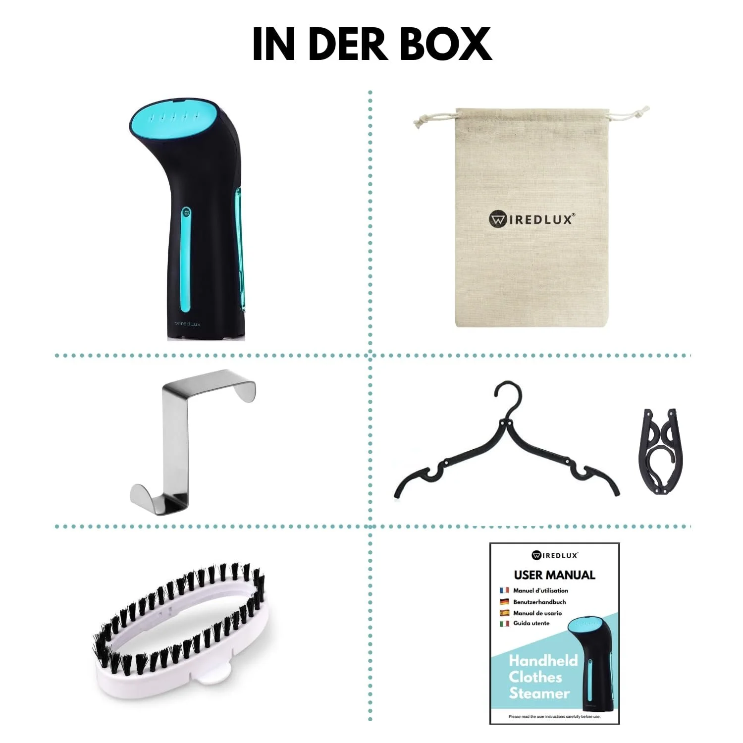 Дорожный отпариватель WiredLux 25 с нагрев Black, фото №7