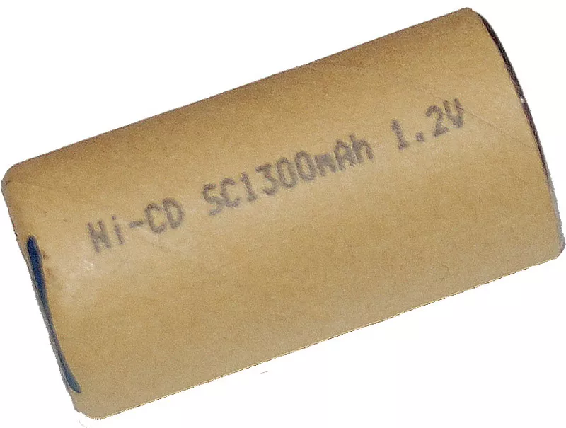 Банка Ni-CD 1300 mAh 1.2V для акумулятора шуруповерта d22 h43 (арт.шур105), фото №1