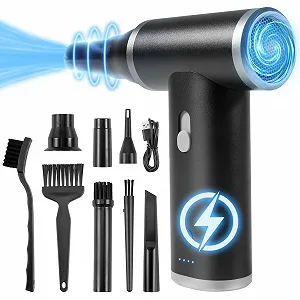 Аккумуляторная воздуходувка 110,000 RPM металлический корпус 9-в-1 комплект - Фото 1