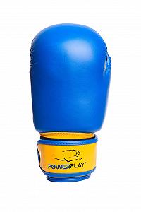 Боксерські рукавиці PowerPlay 3004 JR Classic Синьо-Жовті 6 унцій synthetic.ua - Фото 1