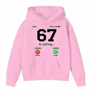 Худи 67 Meme для девочек, толстовка с длинными рукавами и капюшоном с принтом 67, удобный свитшот, пуловер для активного отдыха для девочек и мальчиков, повседневный джемпер - Фото 1