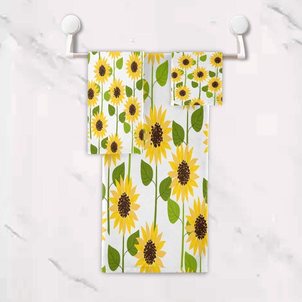 Набір рушників BEUSS Sunflower White Pale 100% бавовна 3 шт. блідо-білий, фото №5