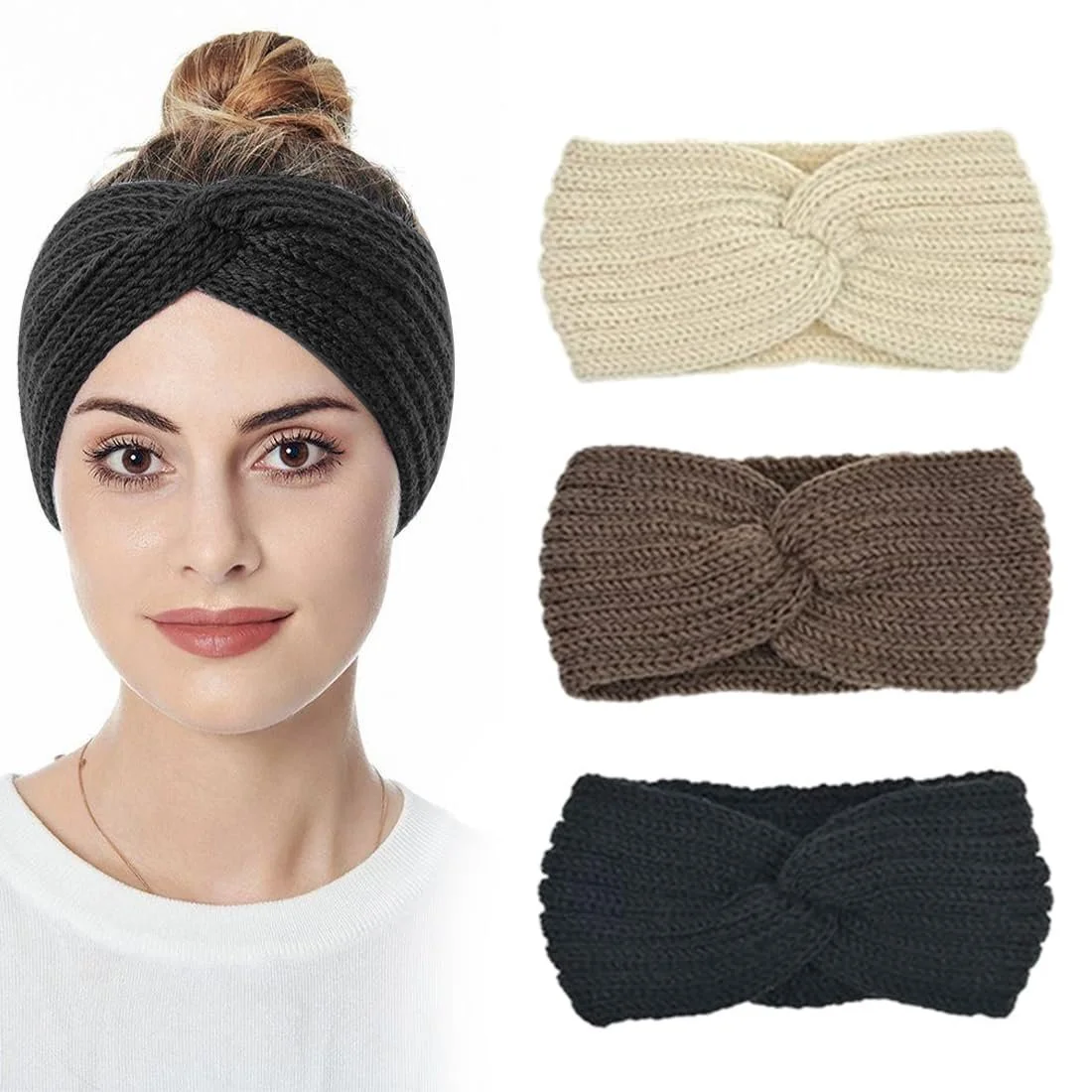 В'язана Пов'язка, Набір з 3 штук, фото №1