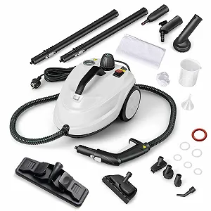 Пароочисник COSTWAY 2000 Вт, тиск пари: макс. 5 бар, температура до 160
																																																																																																																																		°C, продуктивність: 108 м
																																																																																																																																		², бак 1,8 л, час нагріву: 8 хвилин, в комплекті 13 аксесуарів і 5 м - Фото 1