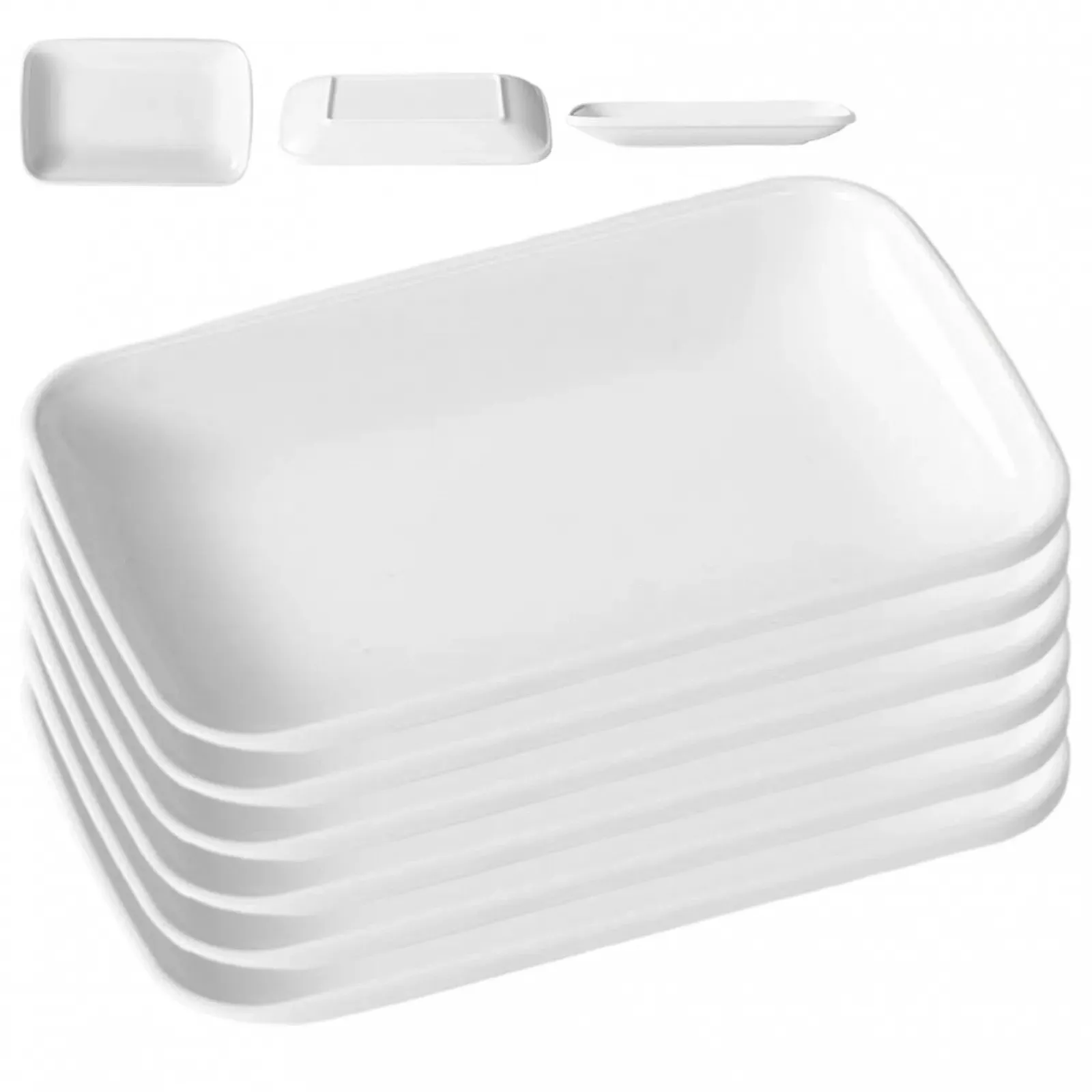 Форми для запікання керамічні прямокутні 6 шт 19,1 x 11,9 x 2 см, фото №5 Форми для запікання керамічні прямокутні 6 шт 19,1 x 11,9 x 2 см, фото №5