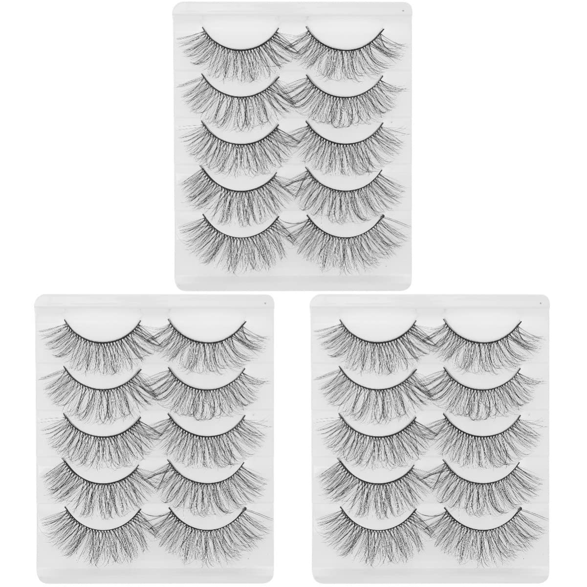 Накладні вії Ipetboom короткі, 15 пар, з хімічного волокна, 3D, фото №1