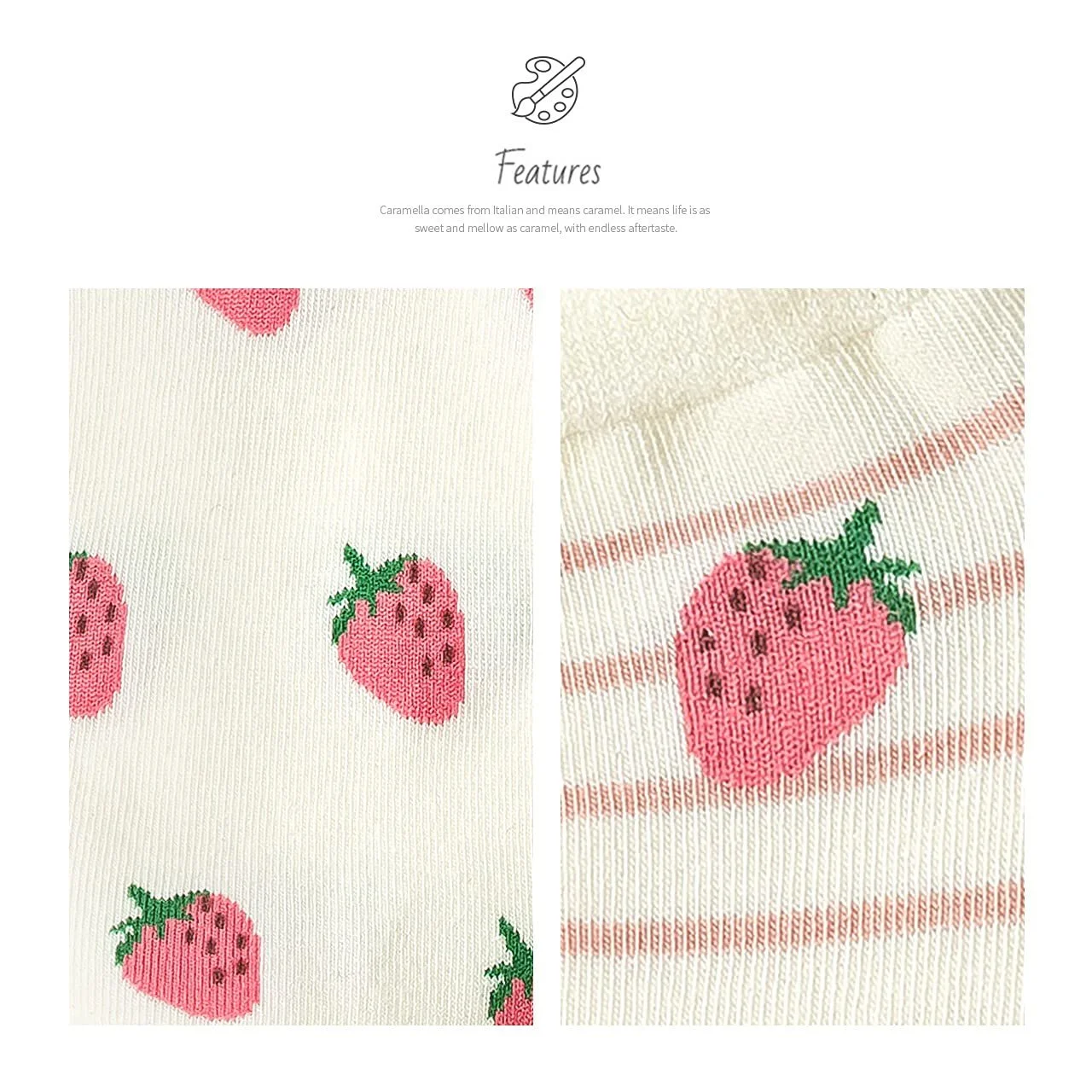 Носки Caramella, милые, забавные, летние, подарочный набор для женщин, размер 30, 6 пар, разноцветные носки (Клубника), клубника, фото №3