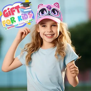 Бейсболка PinkSheep Kids Cute Cartoon Cat Football для детей synthetic.ua - Фото 1