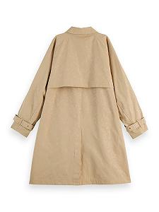 Тренч Scotch & Soda Жіночий З квітковим тисненням Суміш бавовни Carcoat synthetic.ua - Фото 1