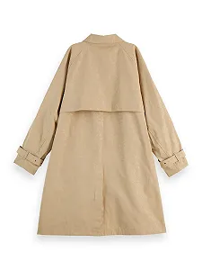 Тренч Scotch & Soda Женский С цветочным тиснением Смесь хлопка Carcoat synthetic.ua - Фото 1