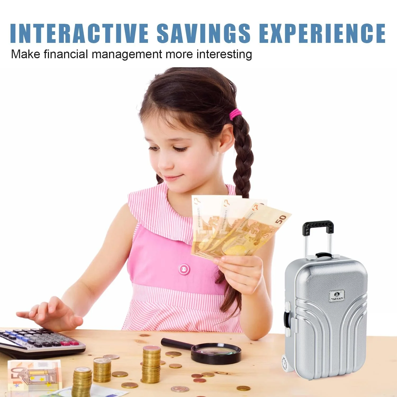 Скарбничка Creative Mini Small Trolley Luggage ABS Plastic, фото №5