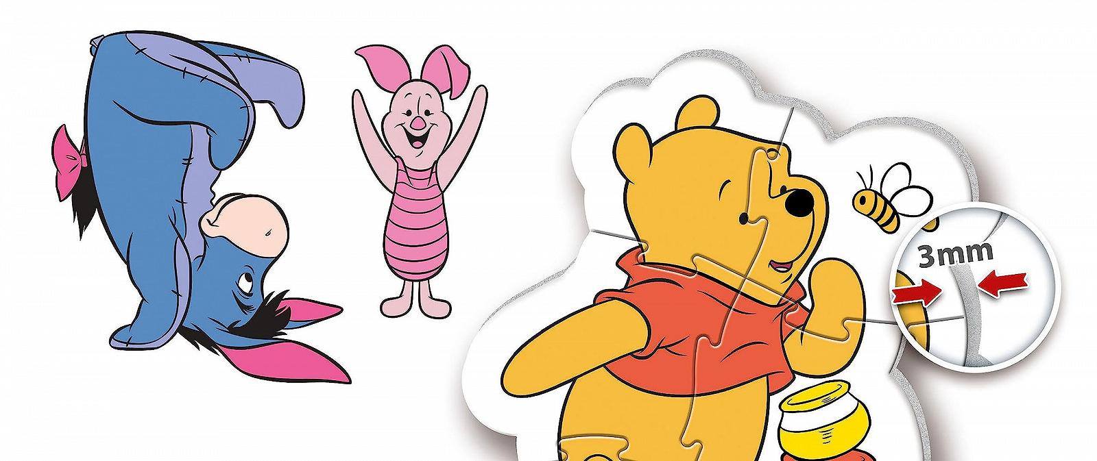 Пазл Clementoni 20820 Supercolor Winnie The Pooh 3 + 6 + 9 + 12 елементів, фото №5