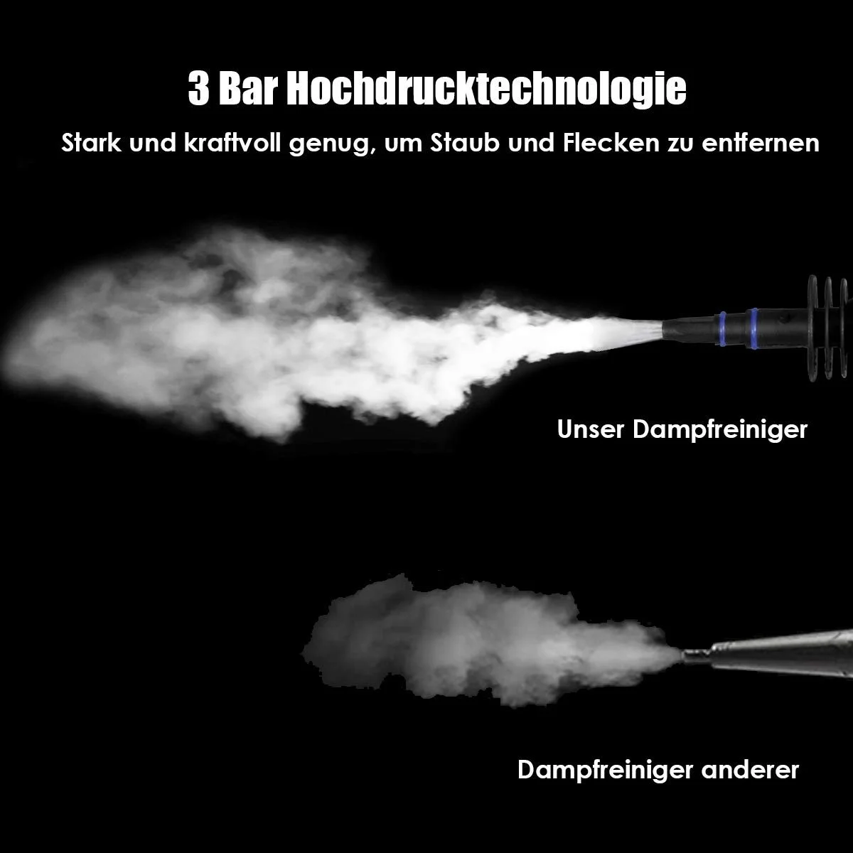 Пароочиститель ручной GOPLUS 1050 W 3 bar 350 ml 135 °C 9 аксессуаров, фото №3