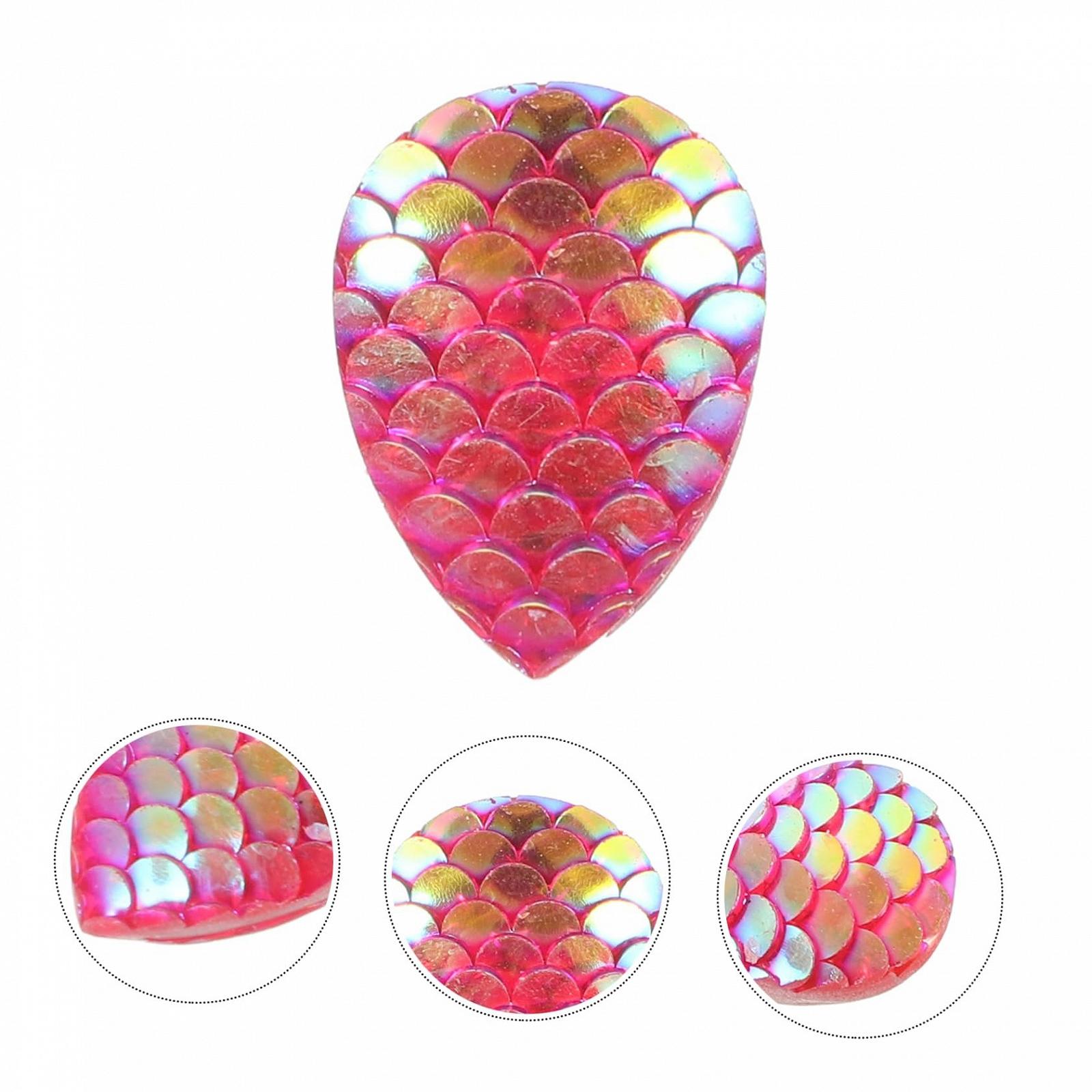 Стразы Hohopeti Плоские 50 шт. для рукоделия, блестящие украшения для одежды, открыток и чехлов для телефонов, высококачественные экологически чистые смоляные камни разных цветов, фото №2